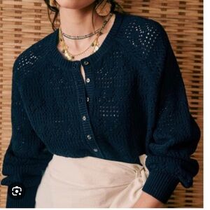Sezane capucine cardigan navy small